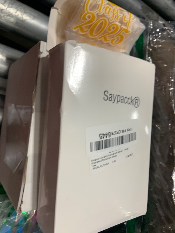 Photo 1 of Saypacck 24 Set Graduation Candy Lei Making Kit Class of 2025 Hawaiian Lei Candy Tubing Bags Congrats Grad Long Ribbons Dessert Filler for Party Graduate(Graduation Style)