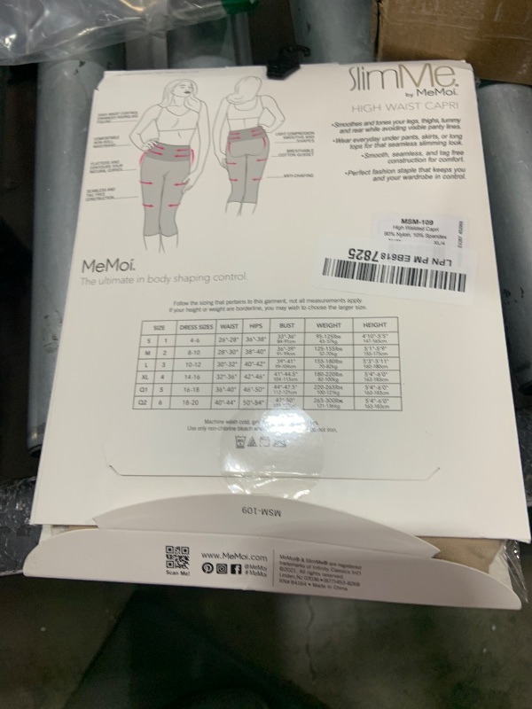Photo 1 of Double Agent High Waist Shaping Capris - SlimMe by MeMoi - Versatile Leggings ,Nude,X-Large