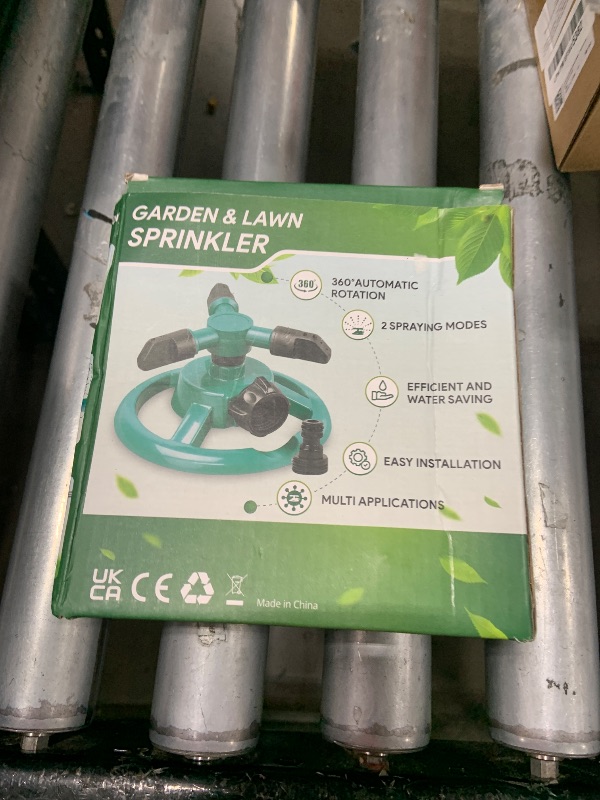 Photo 1 of Garden Sprinkler, Adjustable 360 Degree Rotation Lawn Sprinkler, Large Area Coverage, Multipurpose Yard Sprinklers for Plant Irrigation and Kids Playing