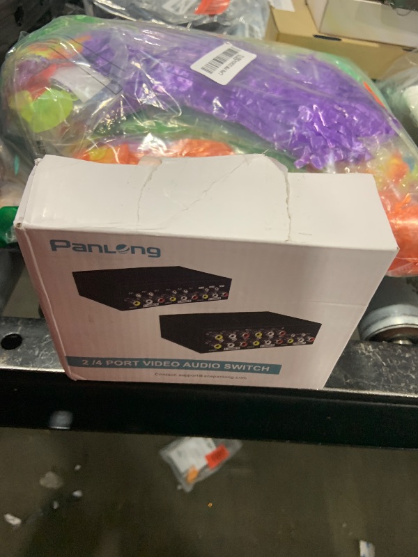 Photo 1 of Panlong 4-Way AV Switch RCA Switcher 4 in 1 Out Composite Video L/R Stereo Audio Selector Box for DVD STB Game Consoles