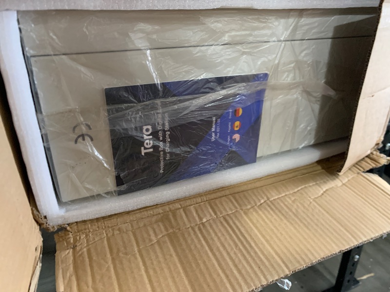 Photo 1 of Tera Wall EV Charger Protective Box: Heavy Duty 19.6" x 8.27" x 27.5" Digital Lock with Keypad Front Tempered Glass Super Waterproof Dustproof Outdoor Use Cable Organizer Universal White