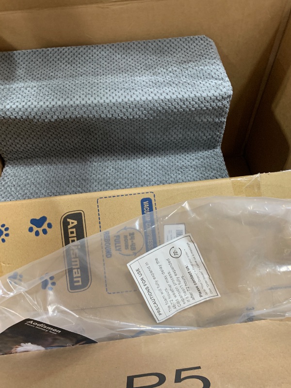 Photo 1 of Dog Stairs for Small Dogs & Cats, 3-Step Non-Slip Pet Steps for Couch Sofa and Chair, Grey, 13.6" H
