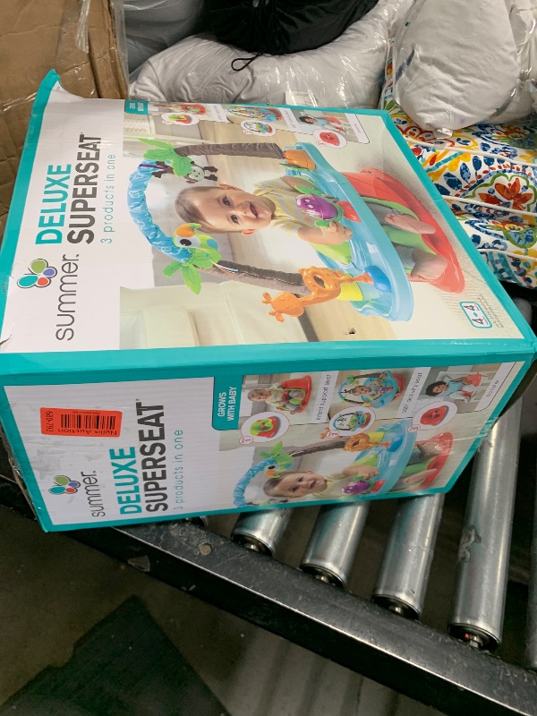 Photo 1 of Summer by Bright Starts Deluxe SuperSeat, Wild Safari, Fun Baby Seat for Sitting Up, Playtime, and Meals, Ages 4 Months to 4 Years
