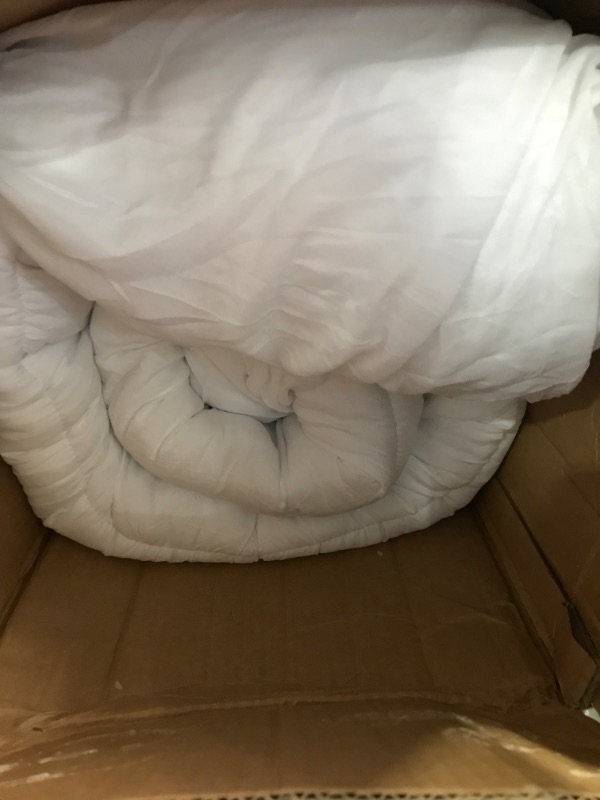 Photo 1 of Mattress Topper Queen Size, Cooling Extra Thick Breathable Viscose Made from Bamboo Mattress pad, Soft Quilted Fitted Mattress Cover with 1000 GSM Down Alternative Fill (8-21”Deep Pocket)