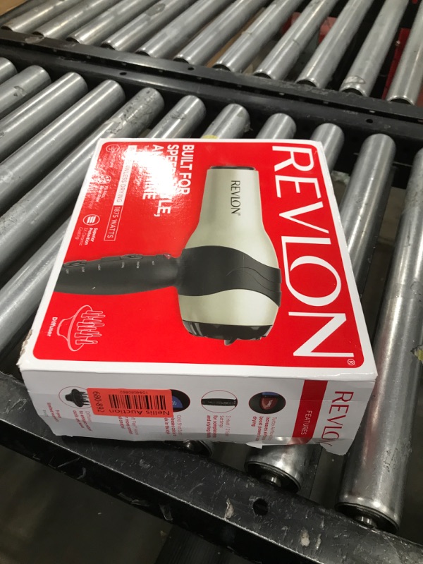 Photo 1 of REVLON Turbo Hair Dryer with Advanced Ionic Technology, Ceramic Coating | Turbo Heat and Cold Shot Features, 1875 Watts for Fast Drying and Shine (Silver)