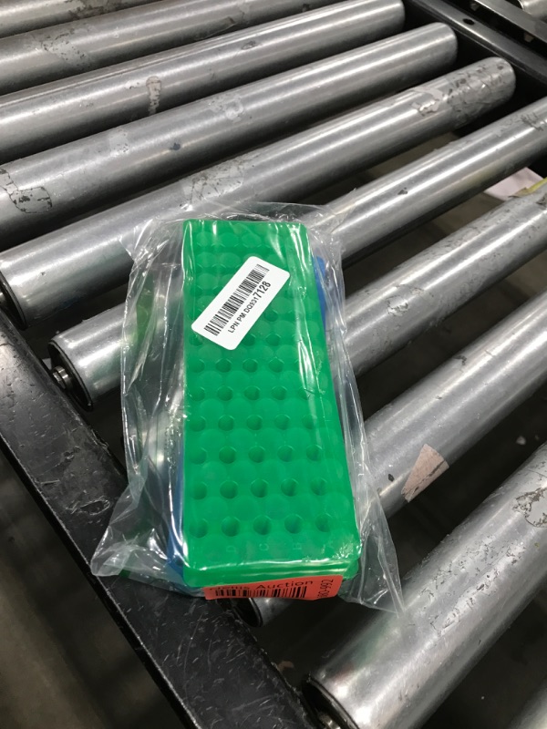 Photo 1 of 2Pcs Tube Rack Microcentrifuge Tube Racks Double-Sided Plate Centrifugal Pipe Rack for 0.5ml-2ml Centrifugal Pipe 60 Holes (Blue-Green)