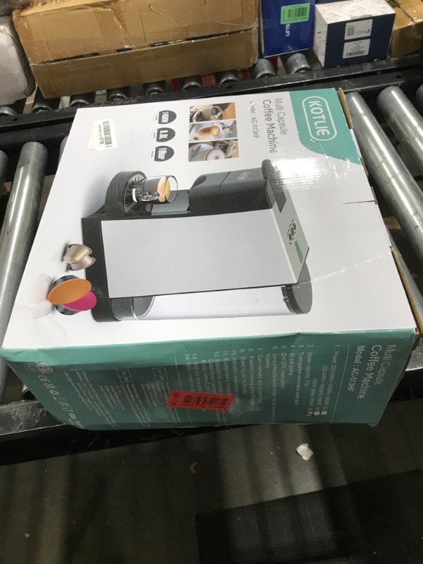 Photo 1 of KOTLIE 5in1 Level 7 Water Volume Espresso Machine, 19Bar Single Serve Coffee Maker for KEU* K-Cup Capsules/NES* Original/Dolce Gusto//Ground Coffee/44mm ESE,Hot&Cold Brew Coffee Machine(AC-513HF)