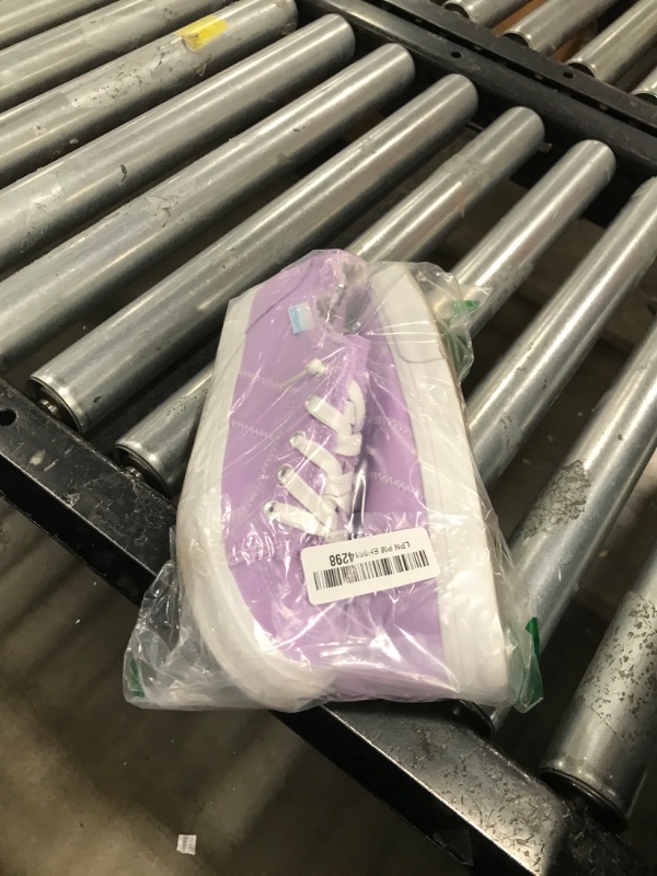 Photo 1 of Obtaom Women's Play Fashion Sneaker Comfortable Canvas Slip on Shoes Washed Canvas Flats?Purple?US7?