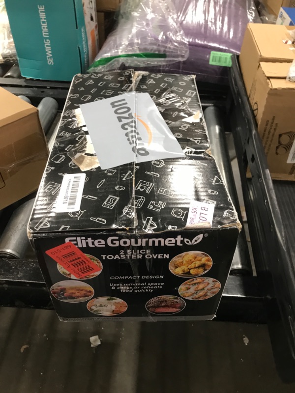 Photo 1 of Elite Gourmet ETO236 Personal Compact 2 Slice Countertop Toaster Oven with 15 Minute Timer & Adjustable Temperature, Bake, Broil, & Toast, Black