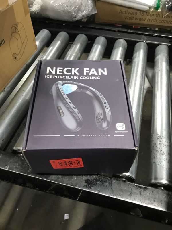 Photo 1 of Feenleyin Neck Fan Portable Air Conditioners Personal Fans with Cooling Plate Ergonomic Fan Type-C Rechargeable 5200mAh 360° Airflow Wearable LED Screen 3 Speeds 3 Cooling Setting Gifts