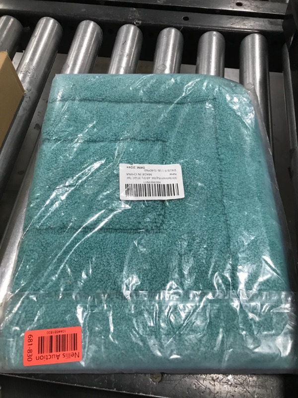 Photo 1 of DEXI Bathroom Rug 24x16, Non Slip Washable Bath Mat for Shower Floor, Absorbent Soft Bathmat with Rubber Backing, Quick Dry Microfiber Carpet, Teal