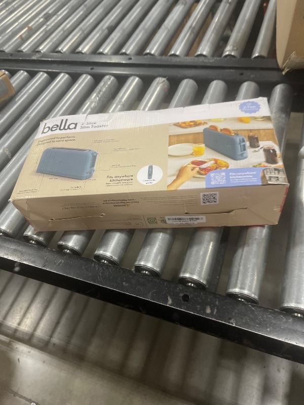 Photo 1 of bella 2 Slice Slim Toaster, 6 Setting Shade Control w Reheat and Cancel Buttons, Removable Crumb Tray, 10” Long Slot, Anti Jam & Auto Shutoff, Auto Centering Guides and Cord Wrap, 900 Watt, Surf