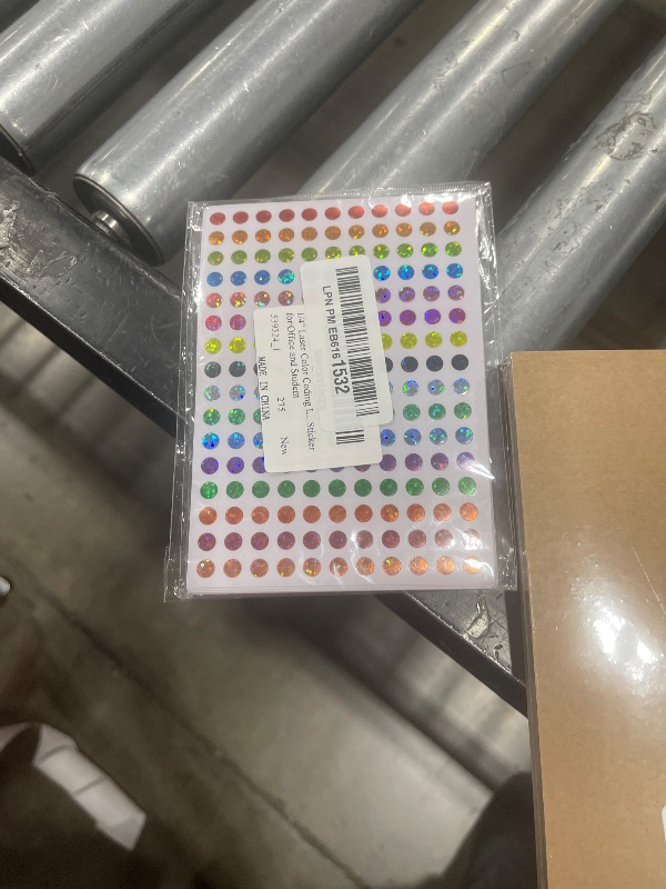 Photo 1 of 1/4" Laser Color Coding Labels 20 Sheets Shinny Round Dot Stickers Circle Dot Labels 16 Colors Colorful Coding Label Sticker for Office and Student