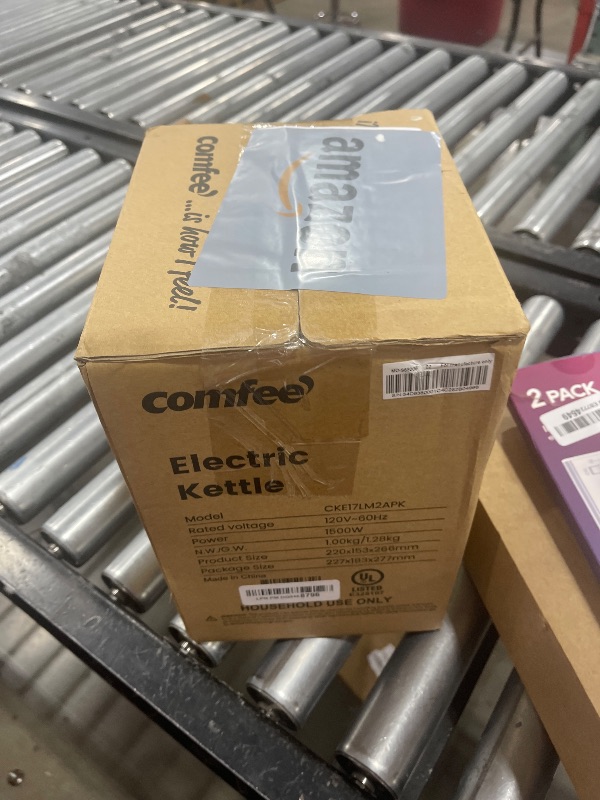 Photo 1 of COMFEE' 1.7L Double Wall Electric Tea Kettle and Kettle Water Boiler, 100% Stainless Steel Interior & Lid & Spout, Two-Level Wide Open Lid, 1500W Fast Boiling, Auto-Off and Boil-Dry Protection