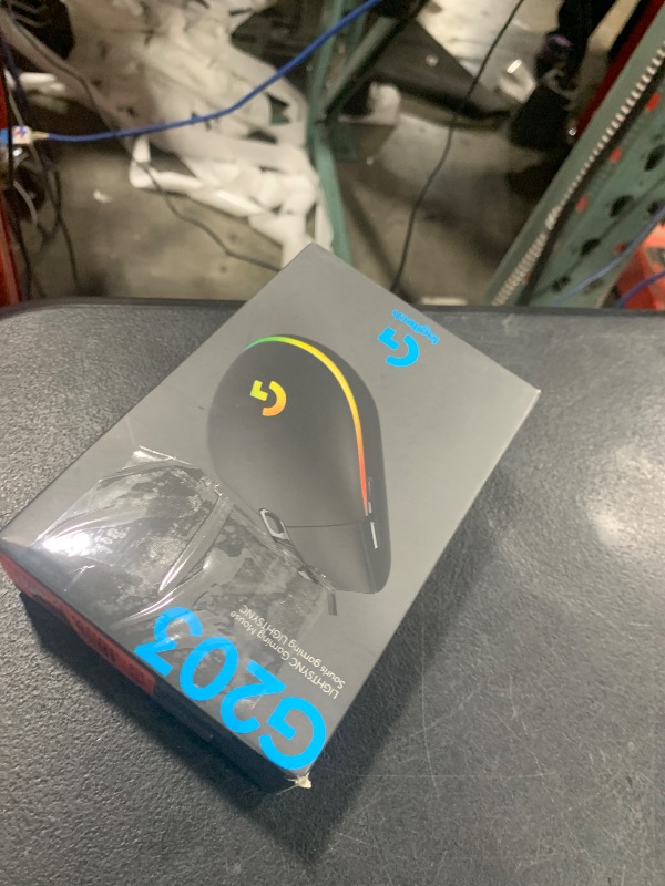 Photo 1 of Logitech G203 Wired Gaming Mouse, 8,000 DPI, Rainbow Optical Effect LIGHTSYNC RGB, 6 Programmable Buttons, On-Board Memory, Screen Mapping, PC/Mac Computer and Laptop Compatible - Black