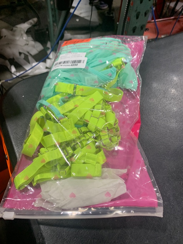 Photo 1 of Kaei&Shi Glow in the Dark Lingerie,Fluorescent Long Sleeve Mesh Shrug Strappy Belt Rave Outfit,Choker Matching 3 Piece Sexy Lingerie Set for Women Blacklight Mint Neon Green Large