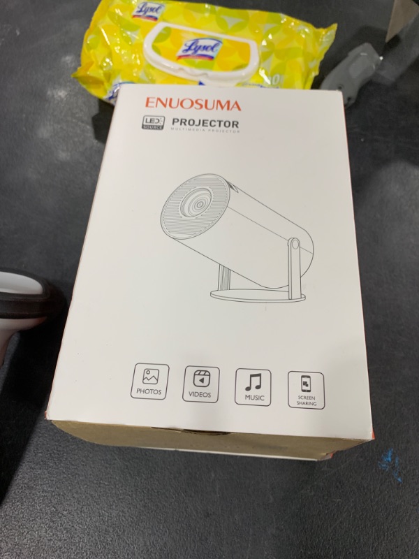 Photo 1 of Mini Projector, Support 4K 1080P Portable Projector with Dual Band WIFI6 5G Wireless 5.2 Bluetooth Android 11, 200 ANSI Lumens, 180° Rotatable, Auto Keystone Correction,35"-130" Screen Video Projector