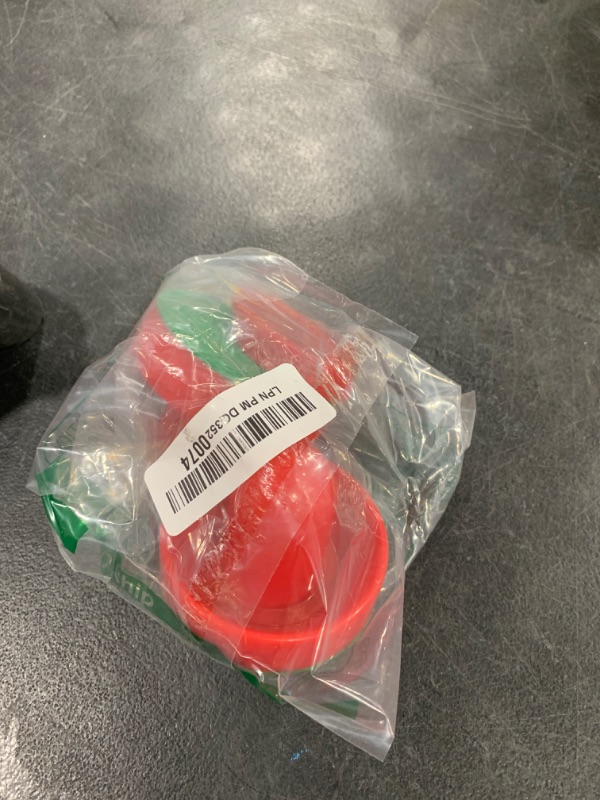 Photo 1 of Mini Air Hockey Pucks and Paddles - Replacement Set Value Pack - Set of Two Red Air Hockey Pushers and Four 2 Inch Red Pucks I Epic Gifts