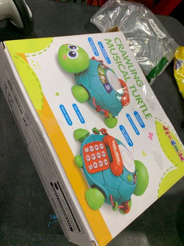 Photo 1 of Musical Turtle Baby Toys 6 to 12 Months, Infant Light up Music Toys Tummy Time Development, Crawling Toy for 7 8 9 10+ Month Old, Easter Christmas for Babies 4 5 6 12 Month Boy Girl