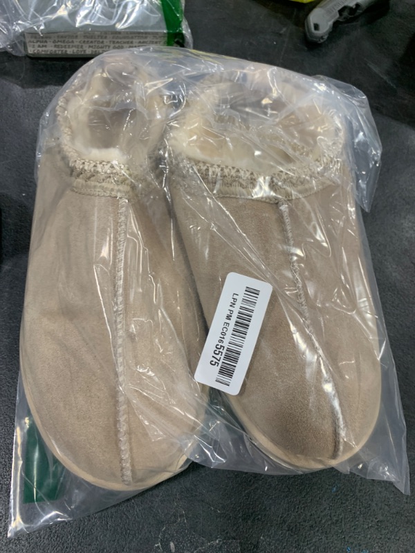 Photo 1 of Meik Mangni Women's Slippers Platform Mini Boots Faux Fur Warm Winter Mules Cozy Warm House Shoes Indoor and Outdoor,Beige 9.5 US
