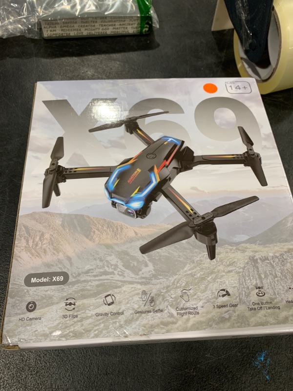 Photo 1 of Drone with Camera for Adults, 2K HD FPV Drones with Upgrade Altitude Hold, One-Key Take Off/Landing, Speed Adjustment, Headless Mode, 2 Batteries, Toys Gifts for Teen Boys Girls, Beginner