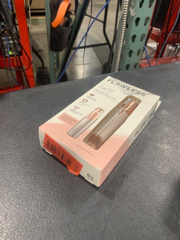 Photo 1 of Finishing Touch Flawless Facial Hair Remover for Women, Rose Gold Face Razor with LED Light, Recyclable Packaging