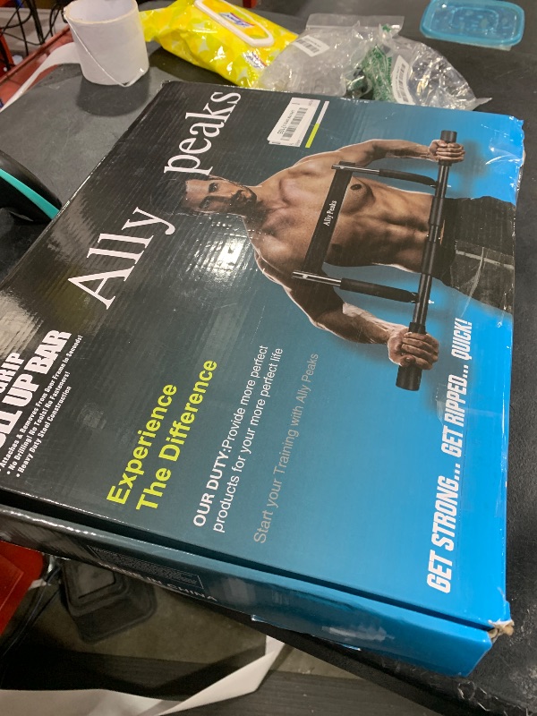 Photo 1 of ALLY PEAKS Pull Up Bar Thickened Steel Pipe Super Heavy Duty Steel Frame Upper Workout Bar| Multi-Grip Strength for Doorway | Indoor Chin-Up Bar Fitness Trainer for Home Gym Max Limit 440 lbs