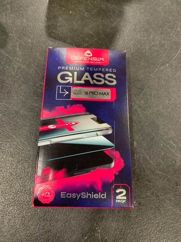 Photo 1 of Defenslim Screen Protector compatible with iPhone 16 Pro Max (2Pack), Easy Auto-Align Install Kit, 6.9" Tempered Glass, 9H Hardness, Ultra HD Clear, Case Friendly, EasyShield