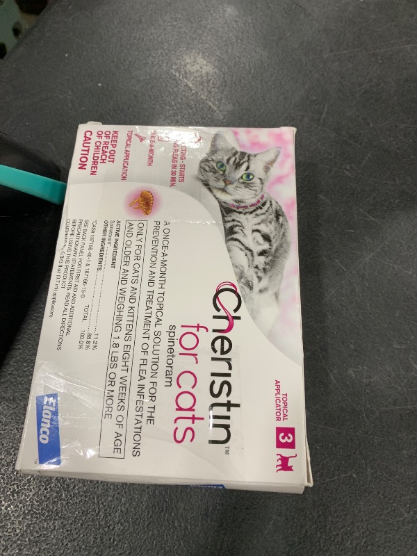 Photo 1 of Cheristin Flea Treatment & Prevention for Cats | Fast acting topical flea treatment for cats over 1.8 lbs | 3 Count