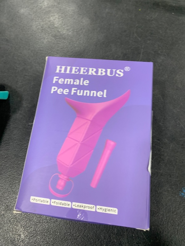 Photo 1 of HIEERBUS Female Urination Device, Foldable Female Urinal, Reusable Women Pee Funnel Allows Women to Pee Standing Up,Silicone Portable Pee Cup with Tube Case for Camping,Outdoor,Travel,Hiking (Blue)