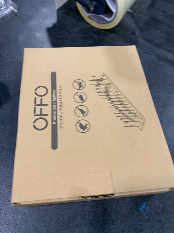 Photo 1 of OFFO Bird Spikes Pigeon Outdoor Spikes for Cat Keep Birds Raccoon Woodpecker Away Covers 4 Feet(1.2m), Frosted White