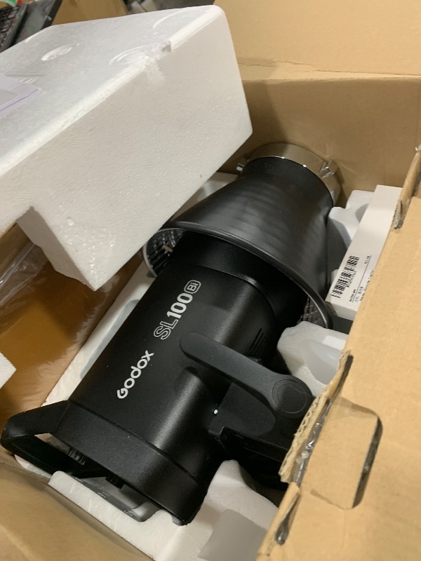 Photo 1 of Godox SL100Bi 100W Bi-Color LED Video Light, 32100Lux@1M with APP Control, 2800K-6500K CRI/TLCI 96+/97+ Studio Light, 11 FX Effects Studio LED Continuous Video Light Bowens Mount