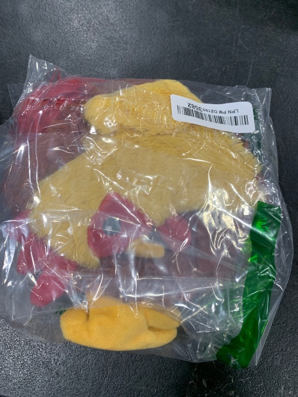 Photo 1 of Best Pet Supplies Chicken Crinkle Plush Dog Toys for Interactive Play, Puppy and Senior Indoor Play, Colorful Chicken Toy Shape, Cute and Cuddly - Crinkle Chicken (Wine Red)