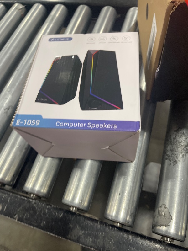 Photo 1 of LENRUE Computer Speakers, USB/USB-C Powered PC Speakers with Loud Stereo Sound, Headphone-in for Desktop, iMac, MacBook, Laptop, Monitor (USB-C to USB Adapter Included)