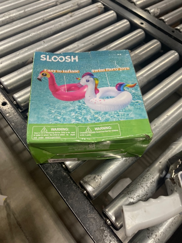 Photo 1 of JOYIN 2-Pack Flamingo Unicorn Pool Float - Fun Floaties Inflatable Swimming Pool Tubes Toys Party Decorations, Summer Vacation Lake Beach Floaty Swim Rings Raft Lounger for Adults & Kids