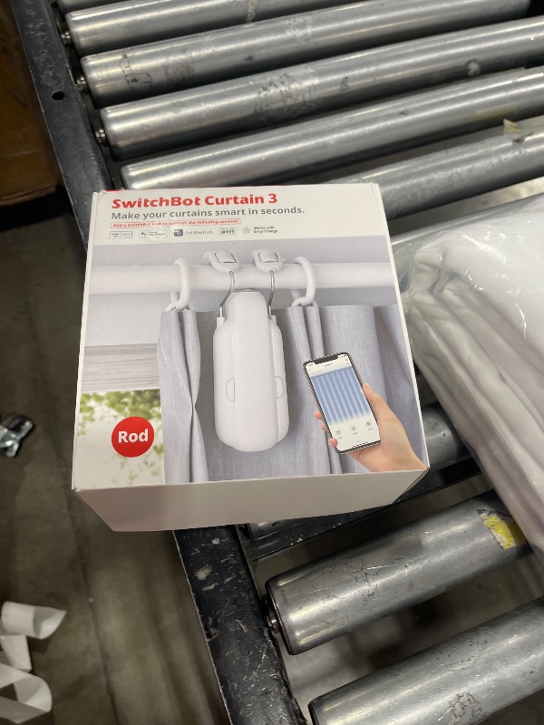 Photo 1 of SwitchBot Automatic Curtain Opener - Bluetooth Remote Control Smart Curtain with App/Timer, Upgraded High-Performance Motor, Add SwitchBot Hub to Work with Alexa, Google Home, HomeKit (Curtain 3, Rod)