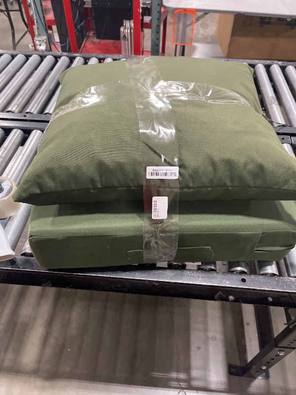 Photo 1 of IPYNBAP Outdoor Cushions for Patio Furniture,Outdoor Seat Cushion Set 24 x 24 x 5.75 Inch,Waterproof & Fade Resistant Outdoor Chair Cushions,Deep Patio Chair Cushion with Removable Cover,Forest Green