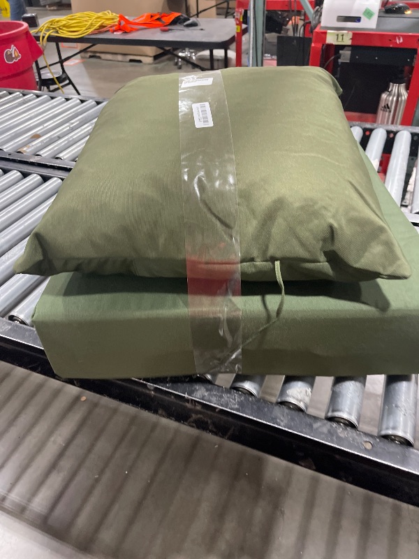 Photo 1 of IPYNBAP Outdoor Cushions for Patio Furniture,Outdoor Seat Cushion Set 24 x 24 x 5.75 Inch,Waterproof & Fade Resistant Outdoor Chair Cushions,Deep Patio Chair Cushion with Removable Cover,Forest Green