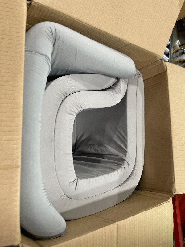 Photo 1 of SHJADE Foam Ball Pit, 35.4"x 11.8" Ball Pits for Toddlers, Soft Round Kiddie Baby Playpen Ball Pool for Kids, Ideal Gift for Babies Indoor and Outdoor Game, Grey, (Balls not Included)