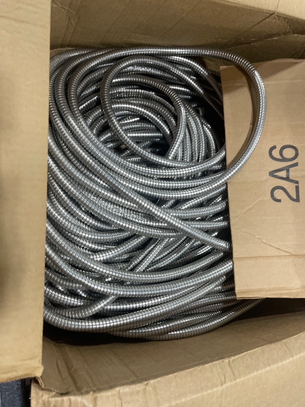 Photo 1 of Metal Garden Hose 200Ft Stainless Steel Water Hose Heavy Duty with 10 Way Nozzle-Flexible Lightweight Durable No Kink & Tangle?Strong 3/4’’ Solid Metal Fitting Shut-Off Valve for Outdoor Yard