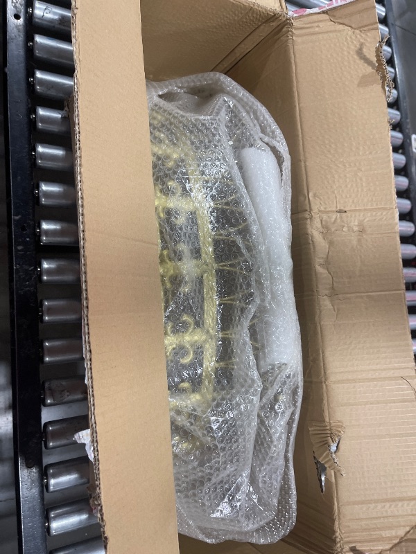 Photo 1 of Octorose Metal Wall Teester Bed Canopy Drapery Bed Crown Hardware (CLYH-Gold-31.5x14x9.5)