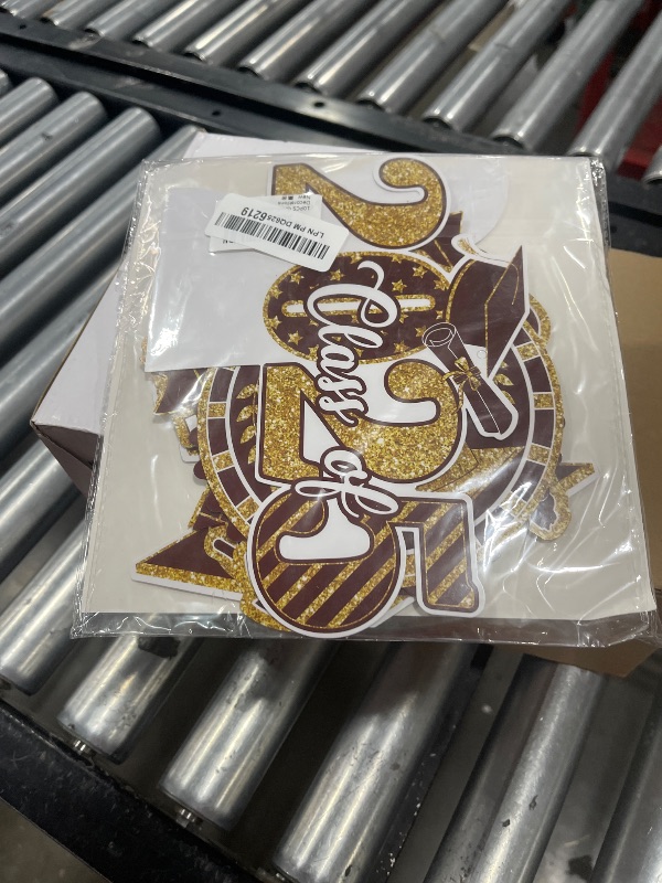 Photo 1 of 10PCS Graduation Party Decorations Class of 2025 Congrats Grad Table Centerpieces Congratulate Graduation Honeycomb Table Toppers for Graduation Party Supplies(Maroon Gold)
