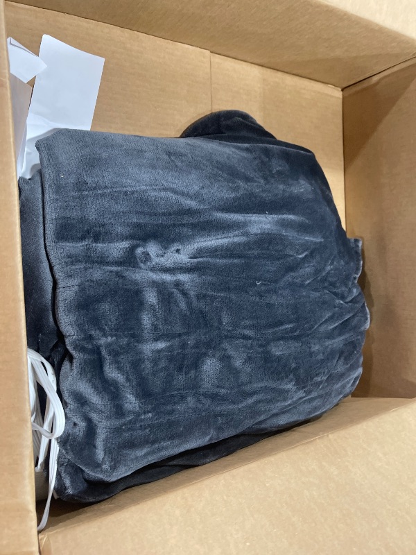 Photo 1 of SUNNY HEAT Heated Electric Blanket Full Size 72"x84" - Cozy Warm Flannel Heated Blanket with 4 Heating Levels & 10 Auto Off - Winter Comfort Heating Blanket, Sleep Aid Bedding, Dark Grey