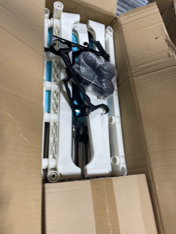 Photo 1 of XIAQING Portable Dryer, 110V 1000W Electric Clothes Dryer Machine, Double Layer Stackable, Stainless Steel, Blue, 15kg Capacity, Front Load, Ideal for Apartments, RV, Families, Campers