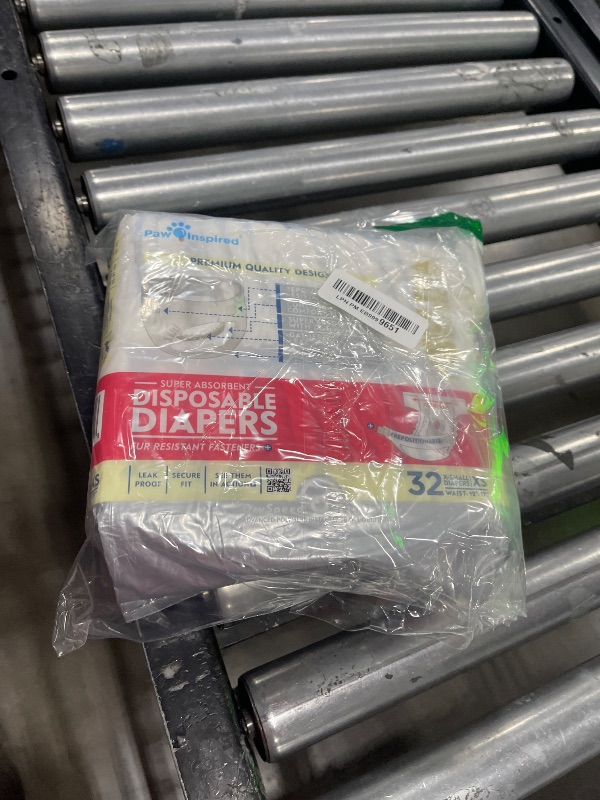 Photo 1 of Paw Inspired 32ct Disposable Dog Diapers | Female Dog Diapers Ultra Protection | Diapers for Dogs in Heat, Excitable Urination, or Incontinence (X-Small)