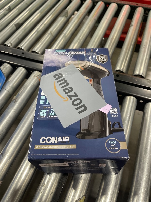 Photo 1 of Conair Handheld Garment Steamer for Clothes, Turbo ExtremeSteam 1875W, Portable Handheld Design, Strong Penetrating Steam - Amazon Exclusive in Black (GS59B)