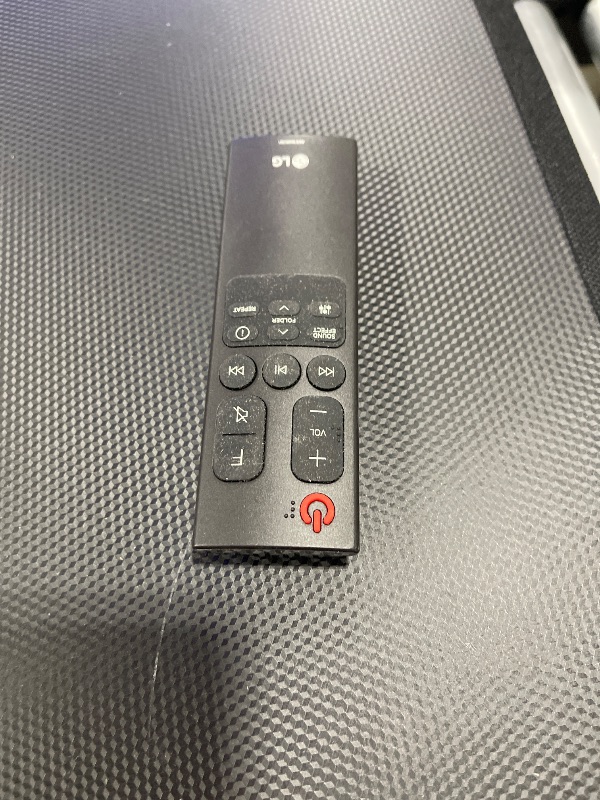 Photo 1 of LG - 7.1.3-Channel S90TR Home Theater Soundbar with Wireless Subwoofer and Rear Speakers, Dolby Atmos, WOW Orchestra - Black   missing small speakers 