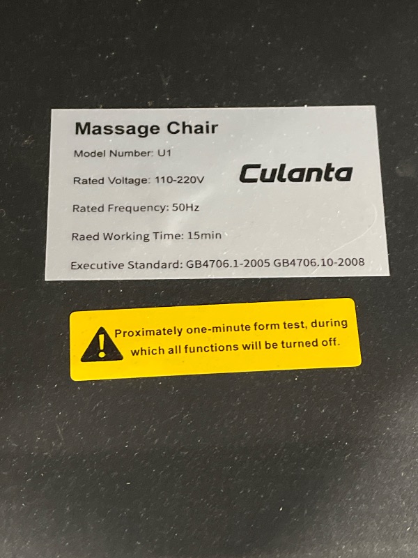 Photo 1 of Culanta Massage Chair Full Body, Zero Gravity SL-Track Shiatsu Massage Recliner Chair with Body Scan, Airbags, Foot Rollers, Deep Yoga Stretch, Heating (U1-Black)