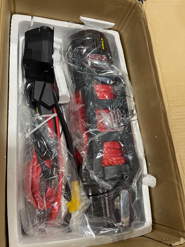 Photo 1 of X-BULL Winch-13500 lb. Load Capacity Electric Winch Kit 12V Synthetic Rope,Waterproof IP67 Electric Winch with Hawse Fairlead, with Wireless Handheld Remote and Corded Control Recovery