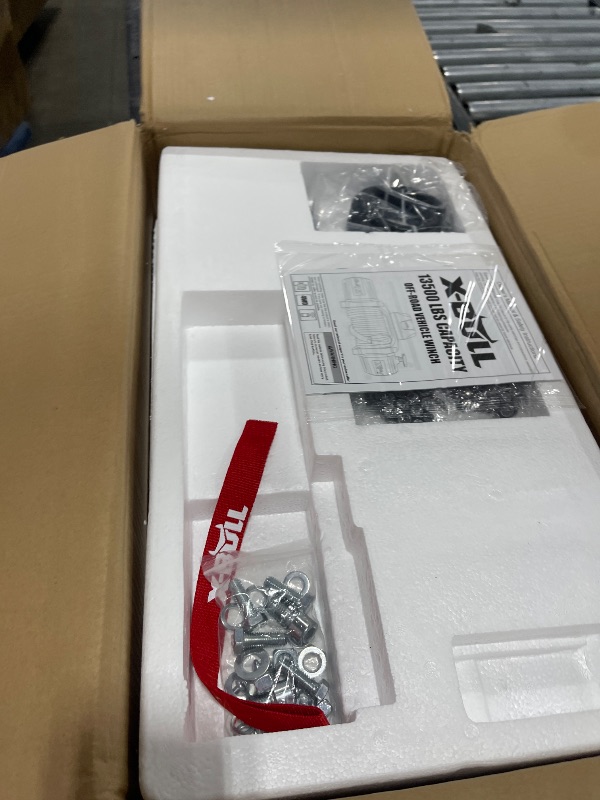 Photo 1 of X-BULL Winch-13500 lb. Load Capacity Electric Winch Kit 12V Synthetic Rope,Waterproof IP67 Electric Winch with Hawse Fairlead, with Wireless Handheld Remote and Corded Control Recovery